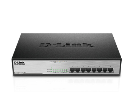 Switch D-Link 8p DGS-1008MP (8x10/100/1000Mbit PoE+)